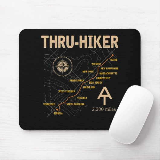 Thruh Hiker Appalachian Trail Wandern Mousepad (Mit Mouse)