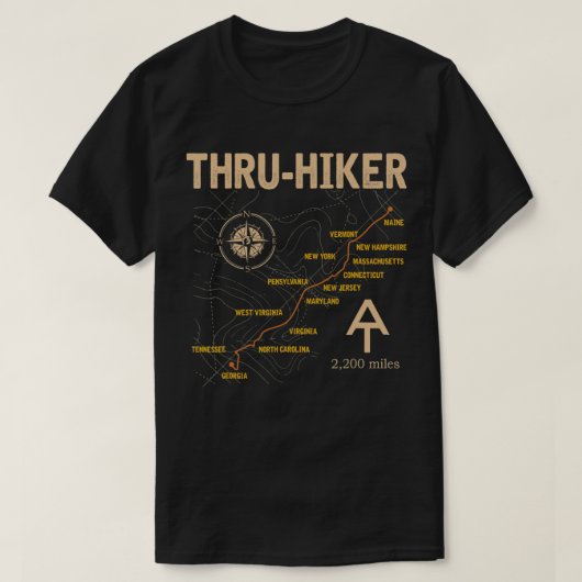 Thruh Hiker Appalachian Trail Wandern T-Shirt (Design vorne)
