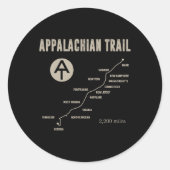 Thruh Hiker  Runder Aufkleber (Vorderseite)