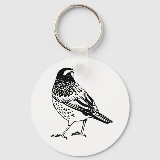 Thrush Silhouette Schlüsselanhänger (Vorderseite)