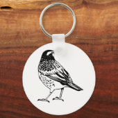 Thrush Silhouette Schlüsselanhänger (Vorderseite)