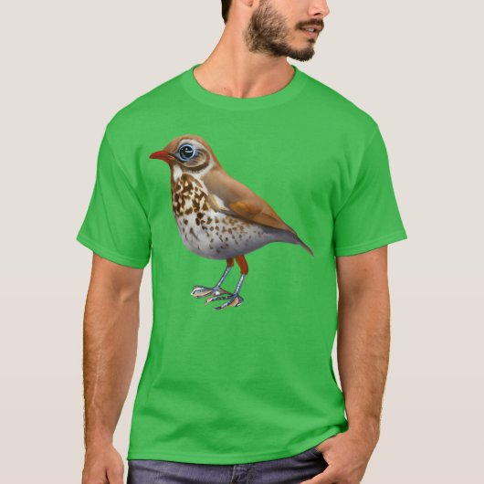 Thrush-Vogelfreund T-Shirt (Vorderseite)