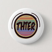 THTER Pronoun Rainbow Circle Pride Button (Vorderseite)