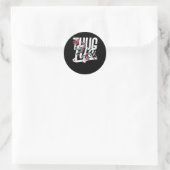 Thug Life Dragon Runder Aufkleber (Tasche)