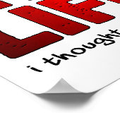 Thug Life Hug Life Funny Poster (Ecke)