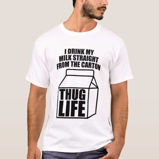 Thug Life Milk Carton T-Shirt (Vorderseite)