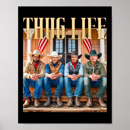 Thug Life Trump Vance Kennedy Elon 1 Poster (Vorne)