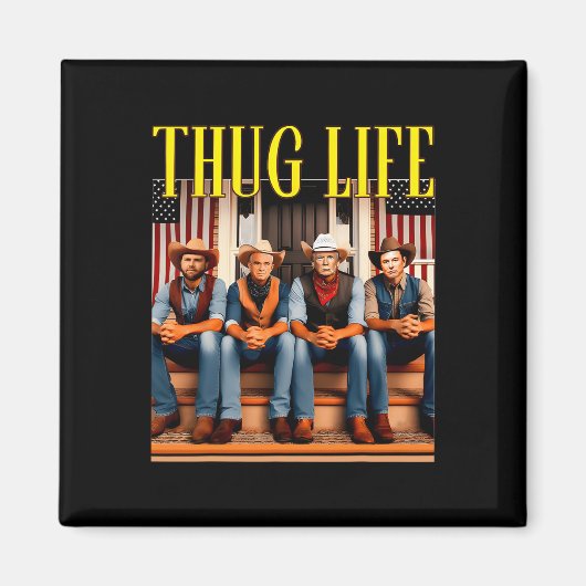 Thug Life Trump Vance Kennedy Elon Magnet (Vorne)