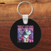 Thug Lizard Funny Weirdcore Animal Lizard L Schlüsselanhänger (Vorderseite)