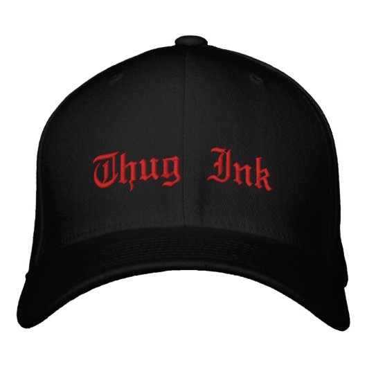Thug-Tinte-Logo-Cap Bestickte Kappe (Vorderseite)