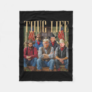 Thug Trump Vance Kennedy Elon für Life Graphic Fleecedecke
