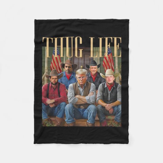 Thug Trump Vance Kennedy Elon für Life Graphic Fleecedecke (Vorderseite)