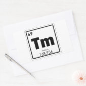 Thulium Chemielementsymbol Rechteckiger Aufkleber (Umschlag)