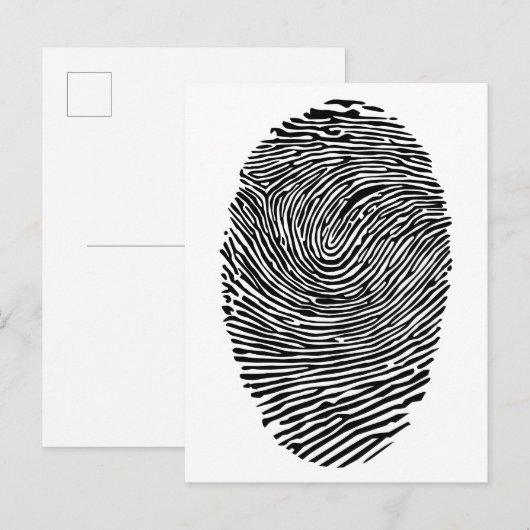 Thumb finger print  postkarte (Vorne/Hinten)