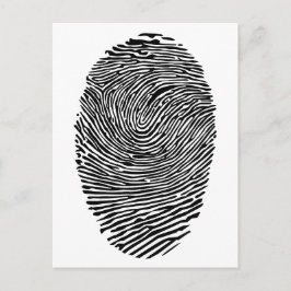 Thumb finger print  postkarte