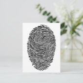 Thumb finger print  postkarte (Stehend Vorderseite)