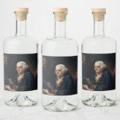 Thumb Portrait, Benjamin Franklin Gründungsvater Alkoholflaschenetikett (Flaschen)