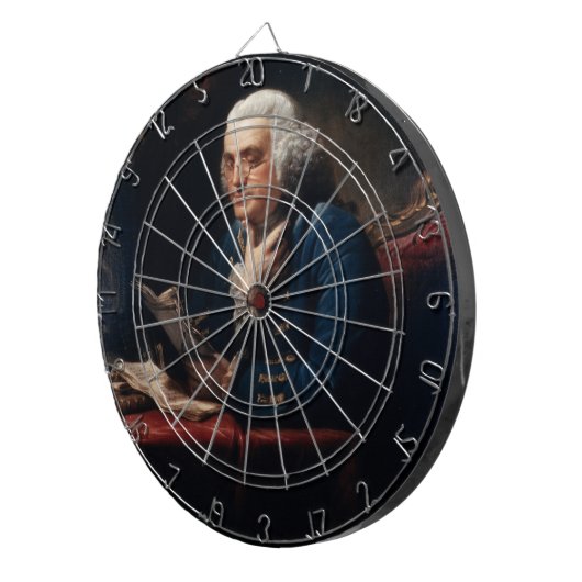 Thumb Portrait, Benjamin Franklin Gründungsvater Dartscheibe (Vorderseite rechts)