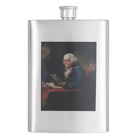 Thumb Portrait, Benjamin Franklin Gründungsvater Flachmann (Vorderseite)
