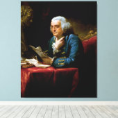 Thumb Portrait, Benjamin Franklin Gründungsvater Leinwanddruck (Insitu (Holzboden))