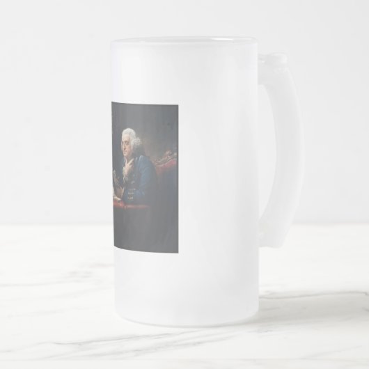 Thumb Portrait, Benjamin Franklin Gründungsvater Mattglas Bierglas (VorderseiteRechts)
