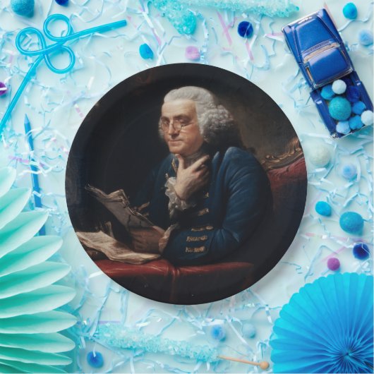 Thumb Portrait, Benjamin Franklin Gründungsvater Pappteller (Party)