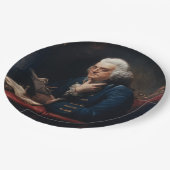 Thumb Portrait, Benjamin Franklin Gründungsvater Pappteller (Schrägansicht)