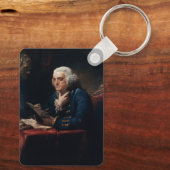 Thumb Portrait, Benjamin Franklin Gründungsvater Schlüsselanhänger (Rückseite)