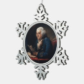 Thumb Portrait, Benjamin Franklin Gründungsvater Schneeflocken Zinn-Ornament (Rechts)