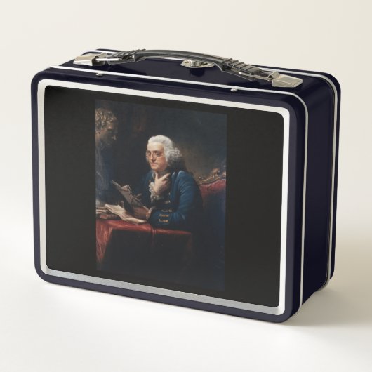 Thumb Portrait Benjamin Franklin im Weißen Haus Metall Brotdose (Rückseite)