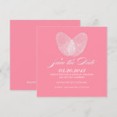 Thumb Print Heart | Save The Date (Vorne/Hinten)
