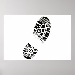 Thumb Prints Foot Art Shoe Sole Poster