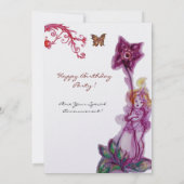 THUMBELINA 2,rosa lila weißes Eis metallisch Einladung (Rückseite)