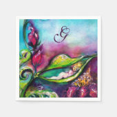 THUMBELINA BABY SHOWER MONOGRAM SERVIETTE (Vorderseite)