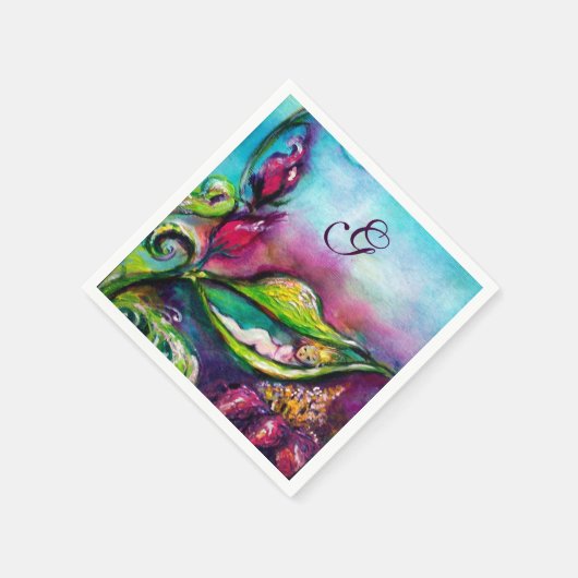 THUMBELINA BABY SHOWER MONOGRAM SERVIETTE (Ecke)