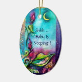 THUMBELINA BLUE SAPPHIRE MONOGRAM TÜR HANGER KERAMIKORNAMENT (Links)