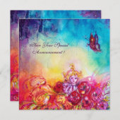 THUMBELINA, BLUME BASKET UND SCHALTFLÄCHE ANKÜNDIGUNG (Vorne/Hinten)