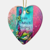 THUMBELINA,BLUME BASKET UND SCHALTFLÄCHE KERAMIK ORNAMENT (Links)