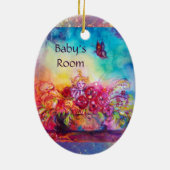 THUMBELINA,BLUME BASKET UND SCHALTFLÄCHE KERAMIK ORNAMENT (Hinten)