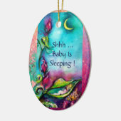 THUMBELINA,BLUME BASKET UND SCHALTFLÄCHE KERAMIK ORNAMENT (Links)