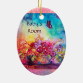 THUMBELINA,BLUME BASKET UND SCHALTFLÄCHE KERAMIK ORNAMENT (Hinten)