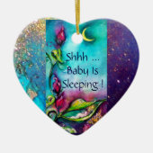 THUMBELINA,BLUME BASKET UND SCHALTFLÄCHE KERAMIKORNAMENT (Vorne)