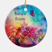 THUMBELINA,BLUME BASKET UND SCHALTFLÄCHE KERAMIKORNAMENT (Hinten)