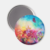 THUMBELINA, BLUME BASKET UND SCHALTFLÄCHE MAGNET (Vorderseite/Rückseite)