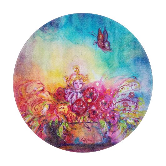 THUMBELINA,BLUME BASKET UND SCHALTFLÄCHE SCHNEIDEBRETT (Vorderseite)