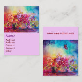 THUMBELINA, BLUME BASKET UND SCHALTFLÄCHE VISITENKARTE (Vorne/Hinten)