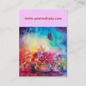 THUMBELINA, BLUME BASKET UND SCHALTFLÄCHE VISITENKARTE (Rückseite)