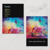 THUMBELINA, BLUME BASKET UND SCHALTFLÄCHE VISITENKARTE (Vorne/Hinten)