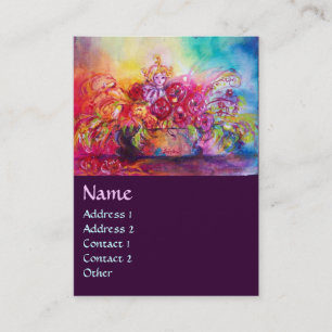 THUMBELINA, BLUMEN-KORB UND SCHMETTERLING VISITENKARTE