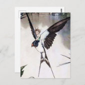 Thumbelina by W Heath Robinson Postkarte (Vorne/Hinten)